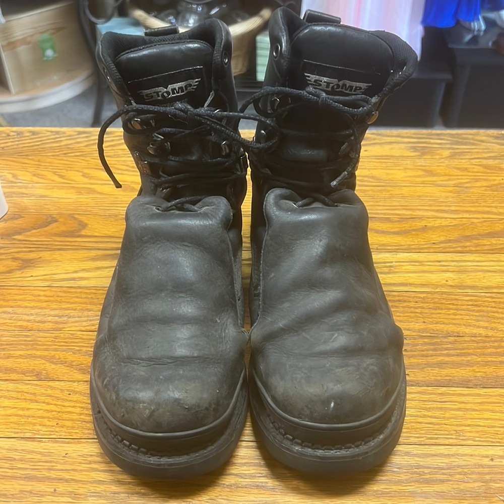 STOMPGEAR | Stomp welding steel toe/steel plate black leather boots